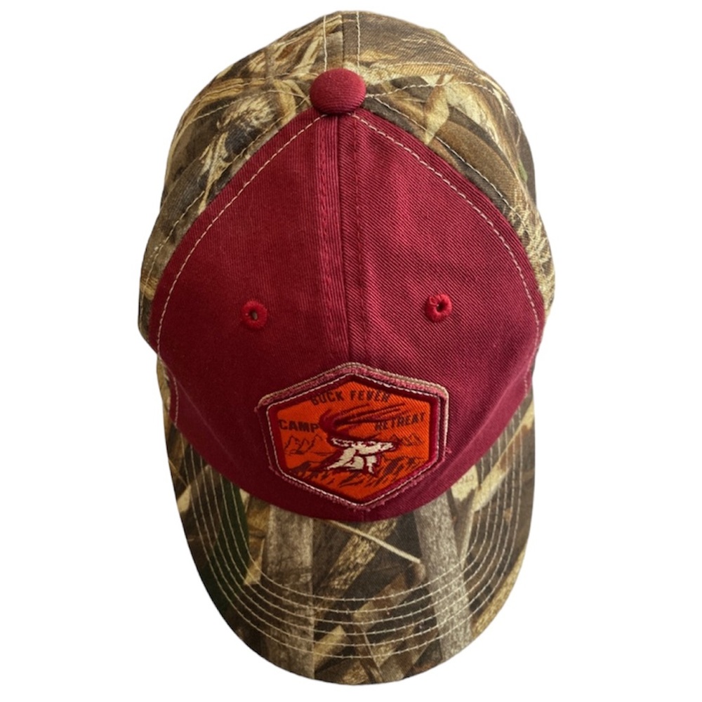 Buck Fever Camp Retreat Embroidered Realtree Max-5 Hat Adjustable Team Realtree